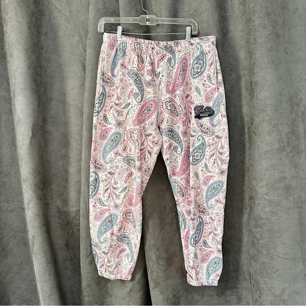 π₯ TEDDY FRESH Unisex Sweatpants - Pink Paisley - Size L - Picture 12 of 12